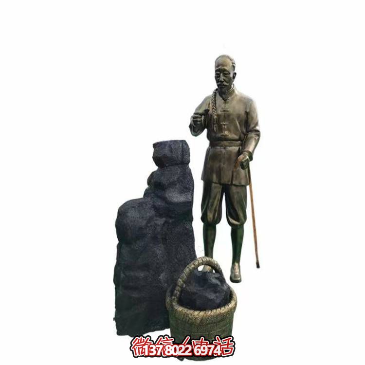 仿銅民俗人物玻璃鋼擺放景點(diǎn)步行街小品