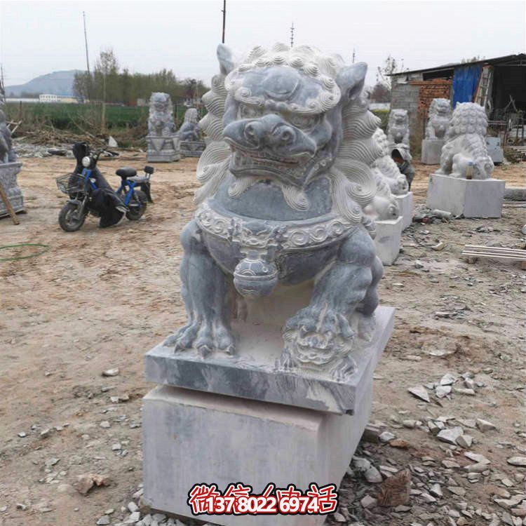 仿古大理石石雕獅子雕塑，為你的園林景觀增添經(jīng)典風(fēng)采