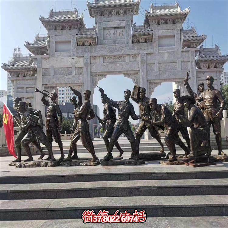 紅軍戰士仿銅雕塑——緬懷革命先輩，傳承紅色文化