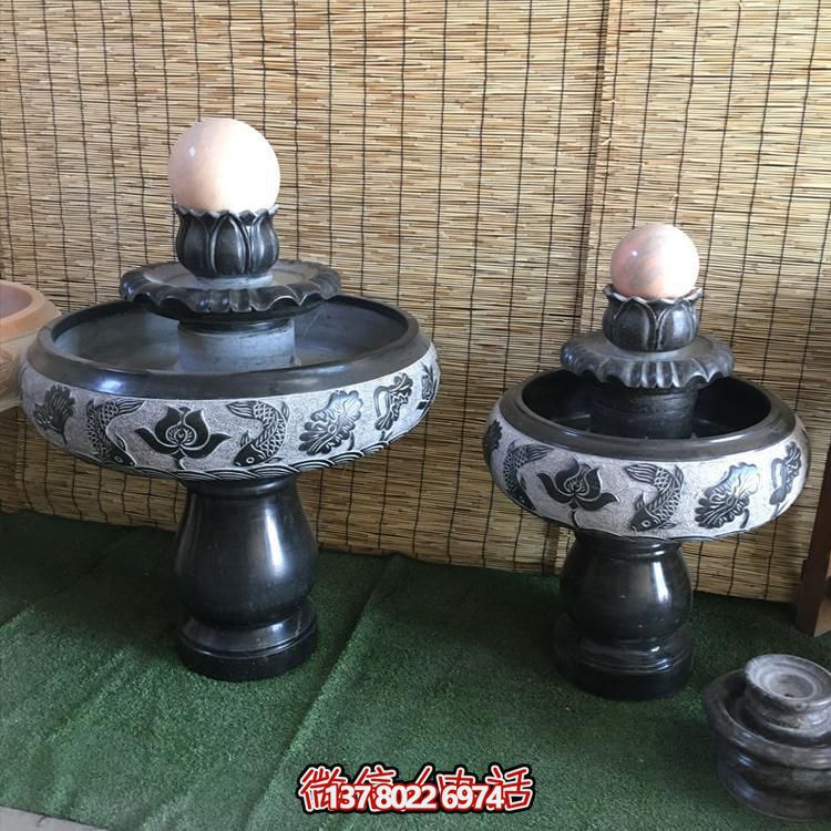 小型黑色大理石風水招財擺件，室內辦公家用