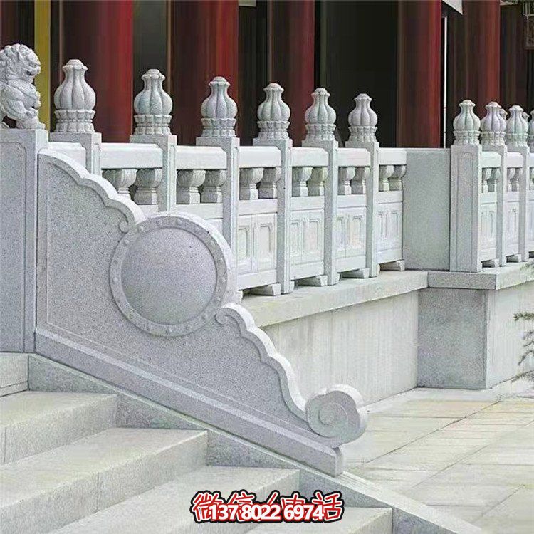 精美石雕欄桿欄板，點綴景區(qū)景點，增添園林雕塑之美
