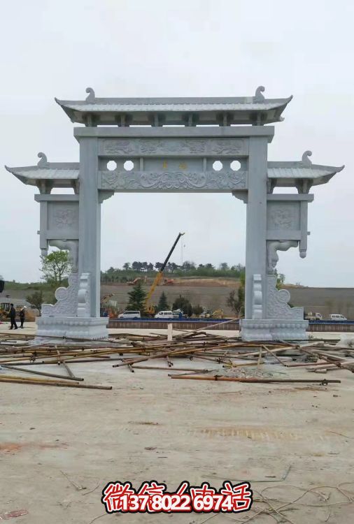 大理石大型牌坊，精美的戶(hù)外石雕藝術(shù)品