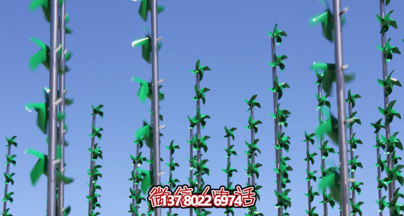 游樂(lè)園主題公園彩繪風(fēng)車樹林不銹鋼風(fēng)車雕塑