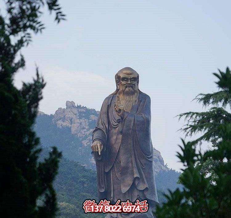 戶外大型鑄銅老子雕像，仿古做舊古代名人擺件