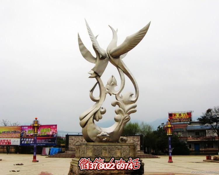 戶外廣場(chǎng)大型抽象銅雕鳳凰雕塑