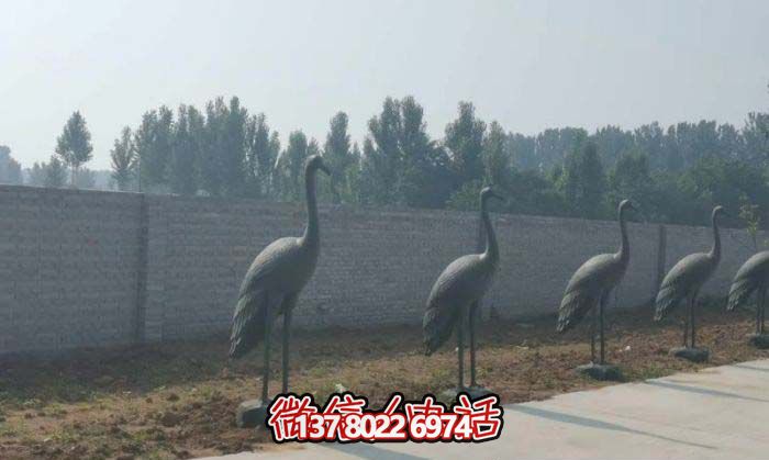 仙鶴雕塑-不銹鋼仿銅戶(hù)外街道景觀裝飾品仙鶴雕塑