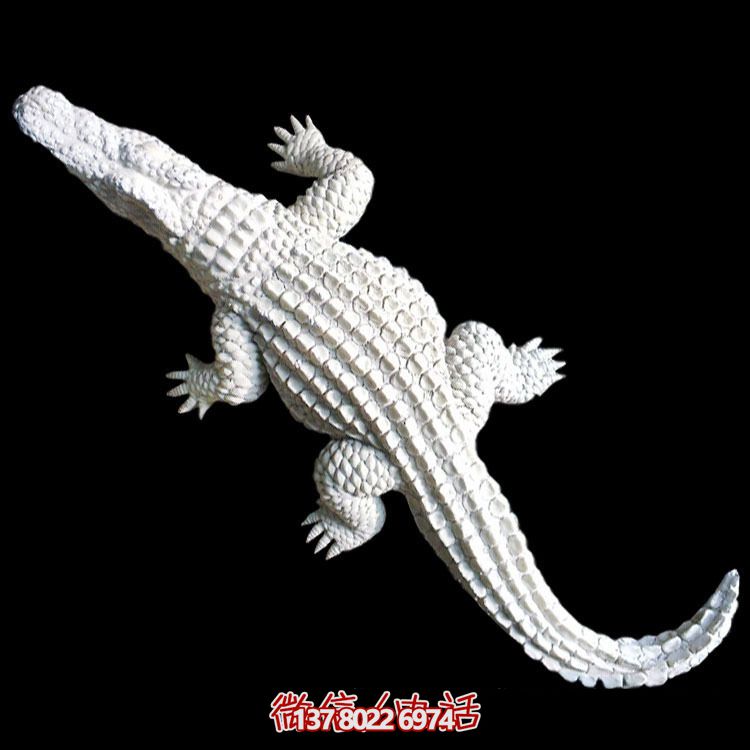 公園擺放的漢白玉石雕創(chuàng)意鱷魚(yú)雕塑 公園擺放的漢白玉石雕創(chuàng)意鱷魚(yú)雕塑