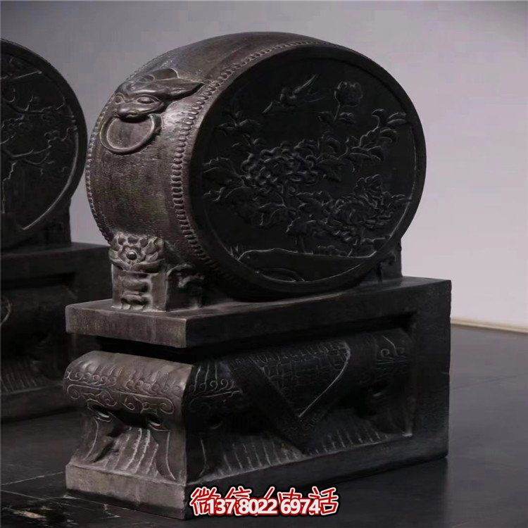 仿古庭院門(mén)口門(mén)墩抱鼓石雕塑